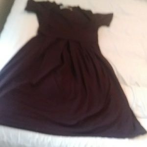 Beautiful Merlot-colored Empire-Waist Dress